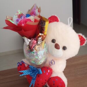 Oso de Peluche Rosa con Detalle