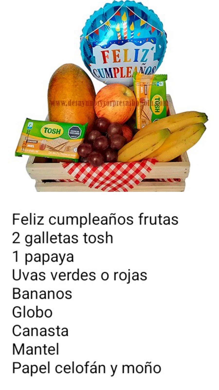 Feliz Cumpleaños Frutas