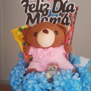 Osito flores feliz día mamá